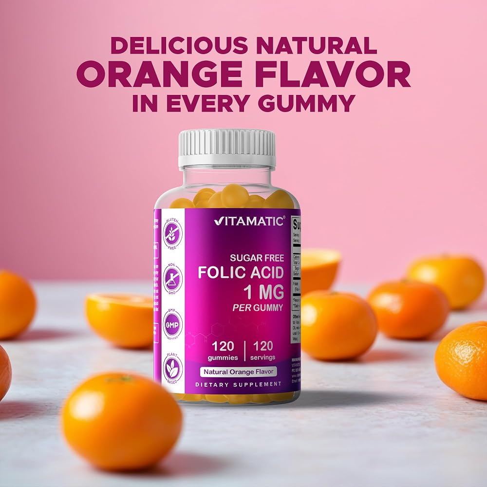 Vitamatic Folic Acid Gummies 1000 mcg (1 mg) - an Essential Prenatal - image 9