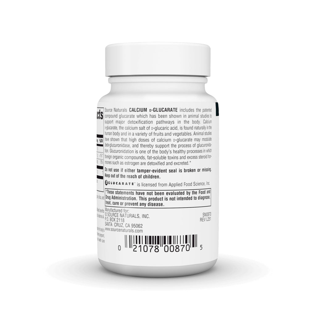 Source Naturals Calcium D-Glucarate 500 mg - 60 Tablets - image 4