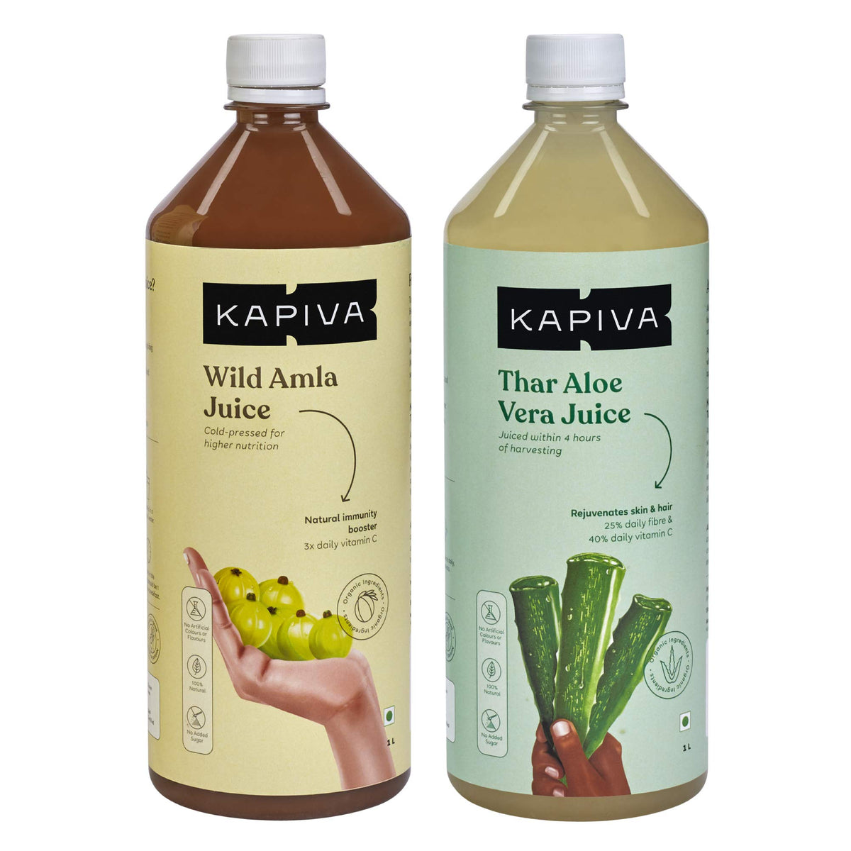 Kapiva Wild Amla and Aloe Vera Juice Combo - 2 x 1L