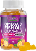 Nature's Nutrition Omega 3 Fish Oil Gummies - Extra Strength Omega-3