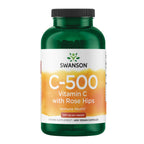 Swanson Vitamin C with Rose Hips 500 mg - 400 Capsules