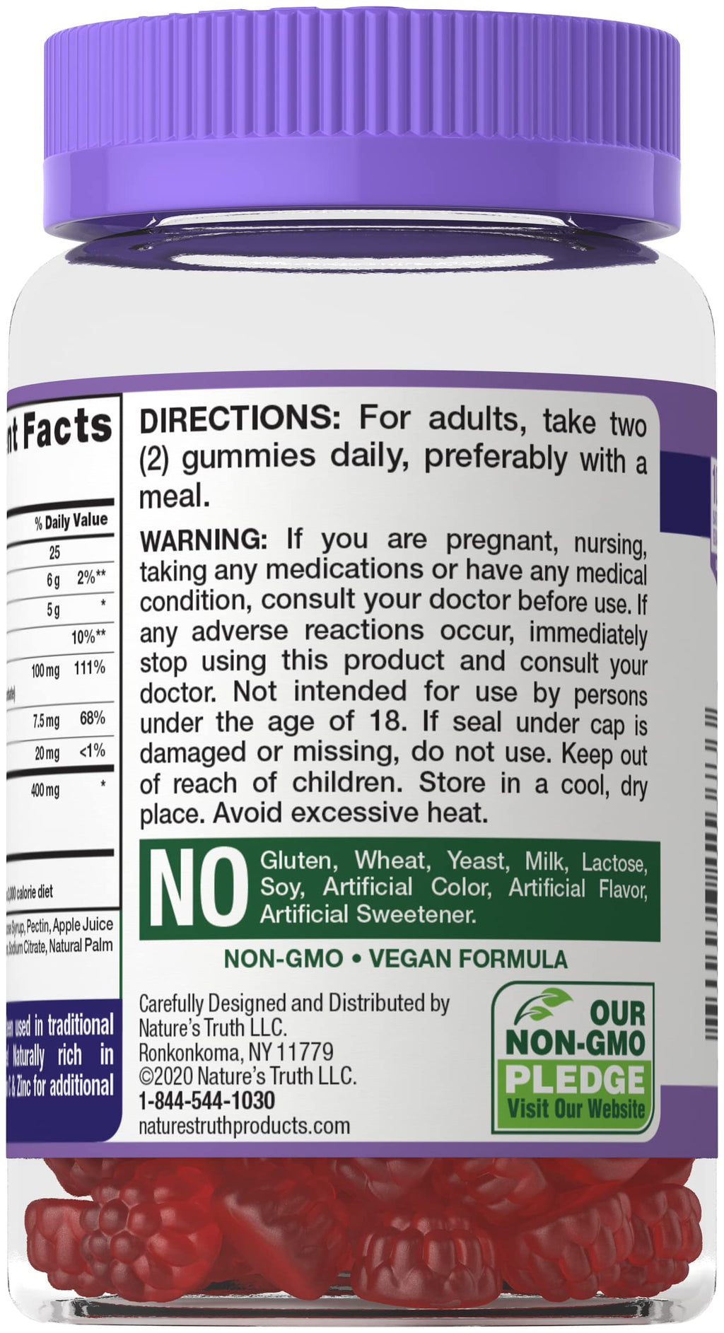 Nature's Truth Sambucus Black Elderberry Gummies - 195 Count - image 3