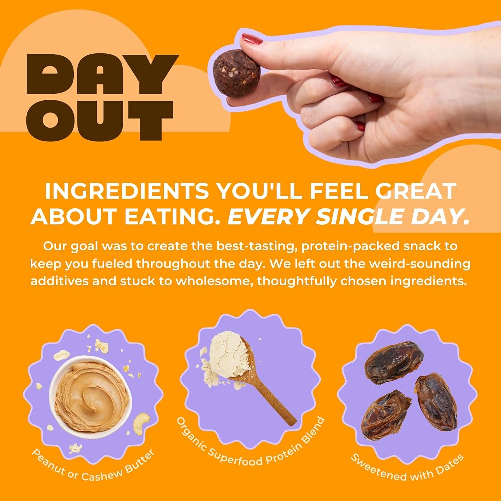 Day Out Protein Balls Peanut Butter Cup - 8 x 2oz Packs - image 5