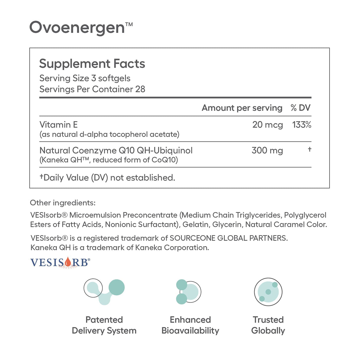 Ovaterra OvoEnergen CoQ10 100mg for Egg Health - 84 Softgels - image 2