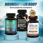 Xuore Shilajit Mushroom & Herb Supplement - 180 Capsules - image 2