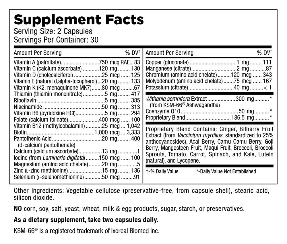 Mt. Angel Vitamins Daily Womens Multivitamin with Iron & Ashwaganda - image 2