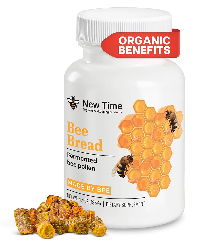 New Time Organic Bee Bread Fermented Bee Pollen - 125g