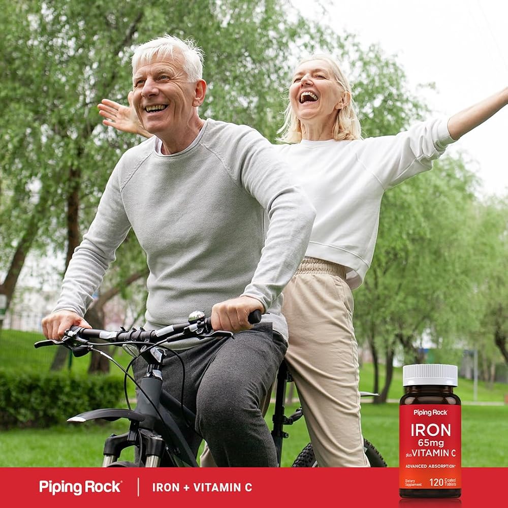 Piping Rock Iron Supplement 65 mg with Vitamin C - 120 Tablets - image 6