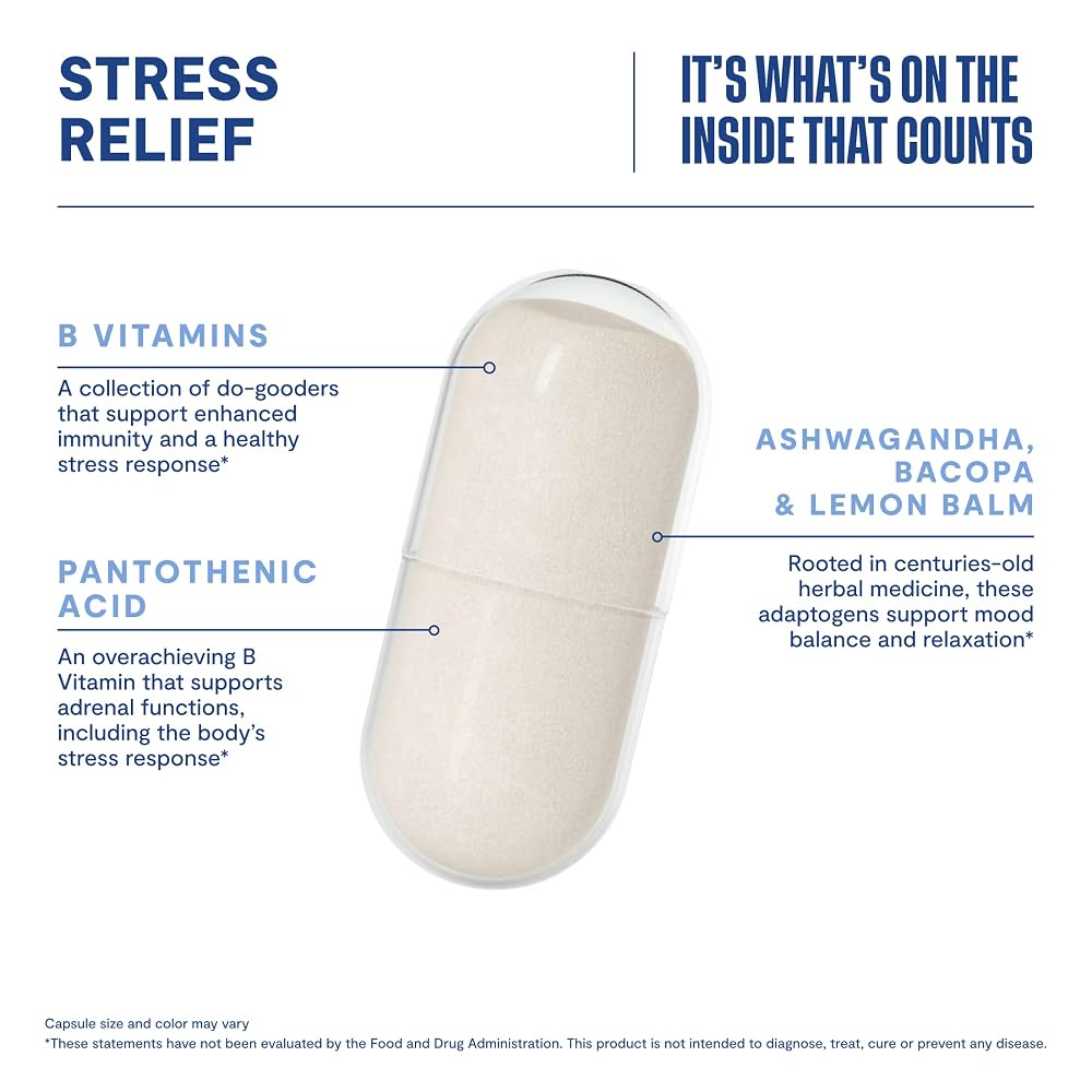 Health by Habit Capsule Stress Relief Vitamins Standard 60 PC Count