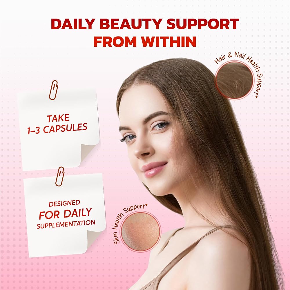 PEAKPURY Collagen 1440mg with Biotin & Keratin for Hair & Skin - 150 Capsules - image 2