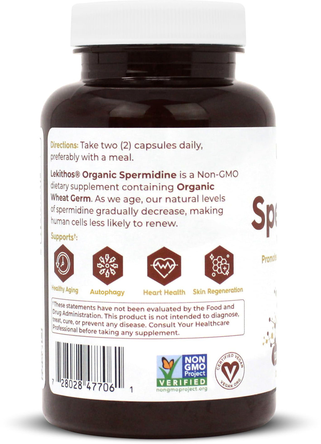 Lekithos Organic Spermidine Capsules - 120 Capsules - image 7