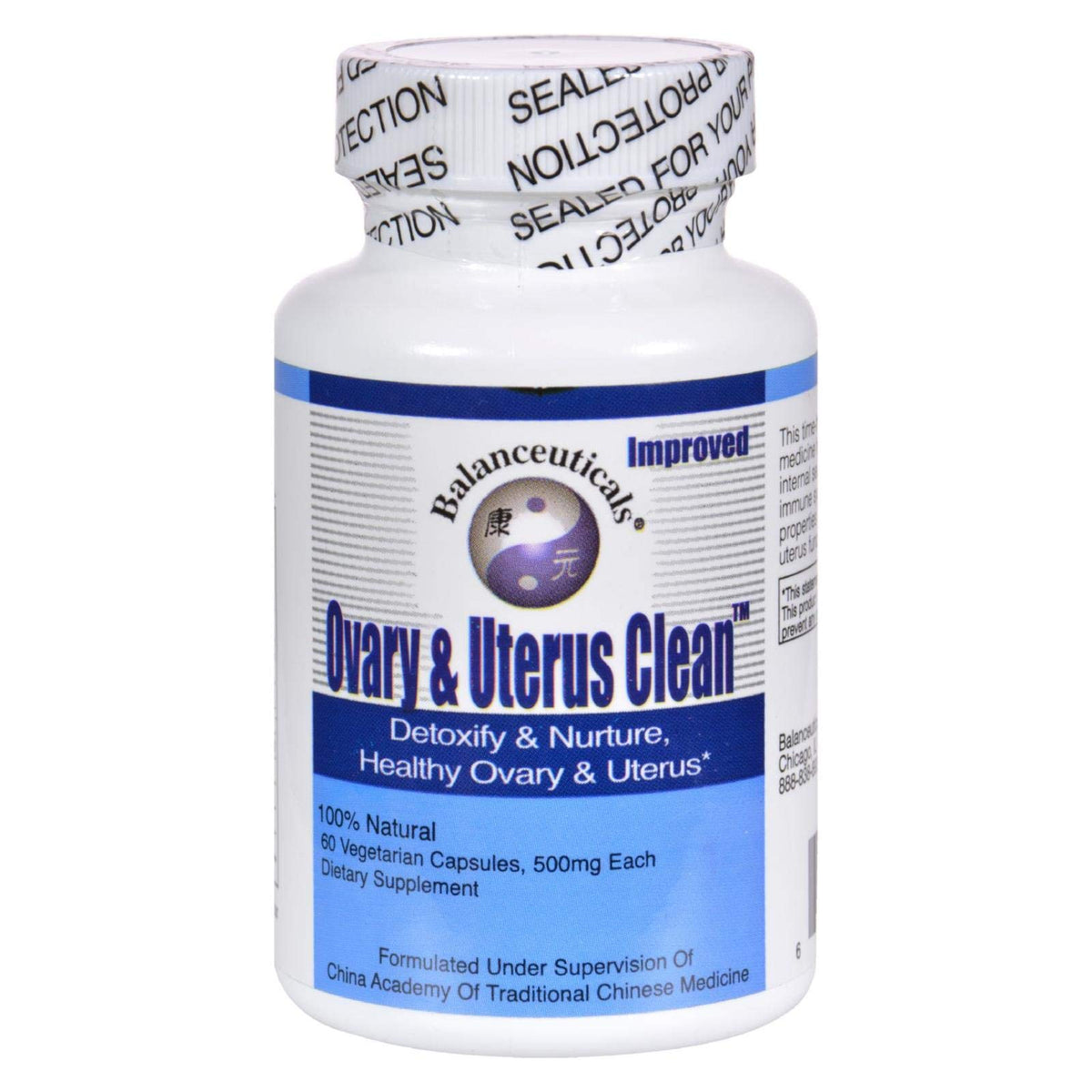 Balanceuticals Ovary and Uterus Clean 500 mg - 60 Capsules