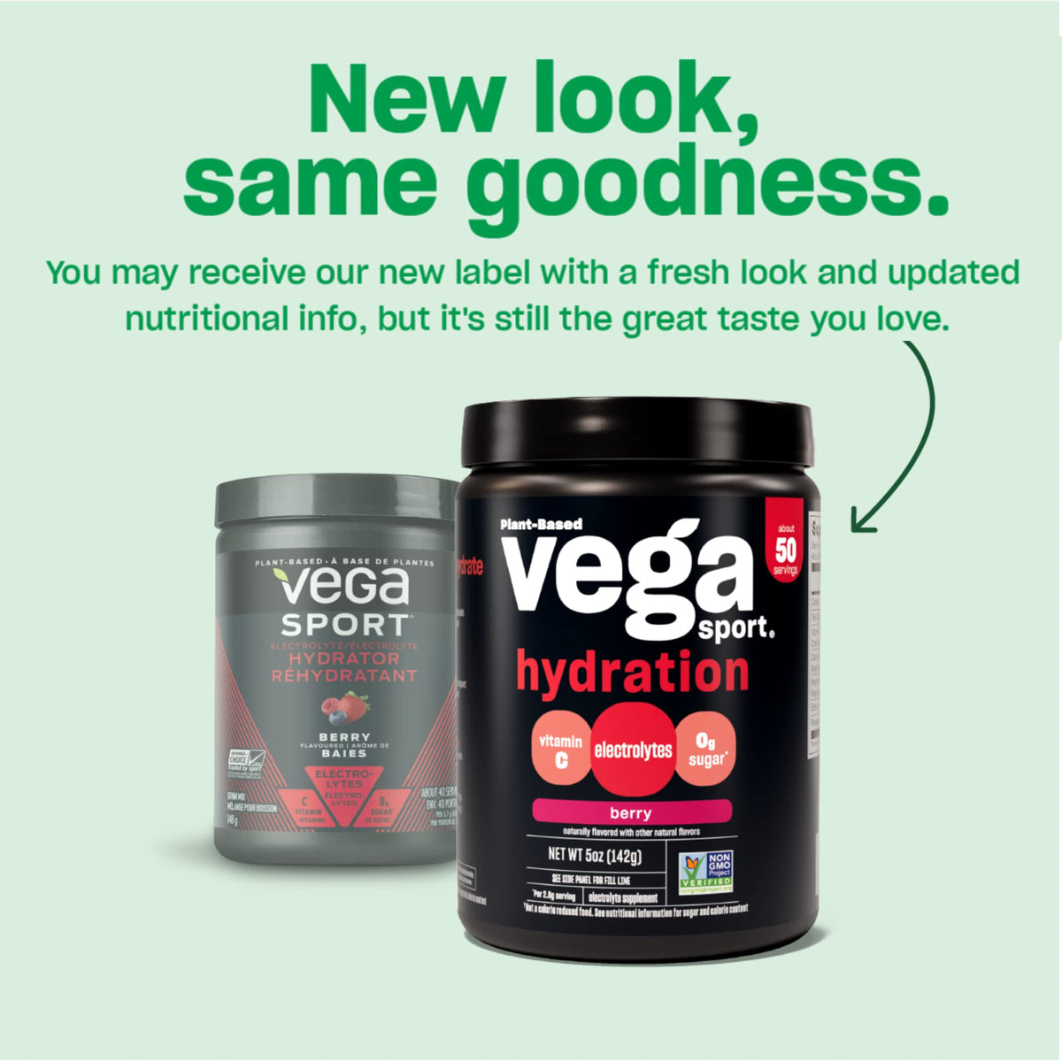 Vega Sport Hydration Electrolyte Powder Berry (50 Servings) Post
