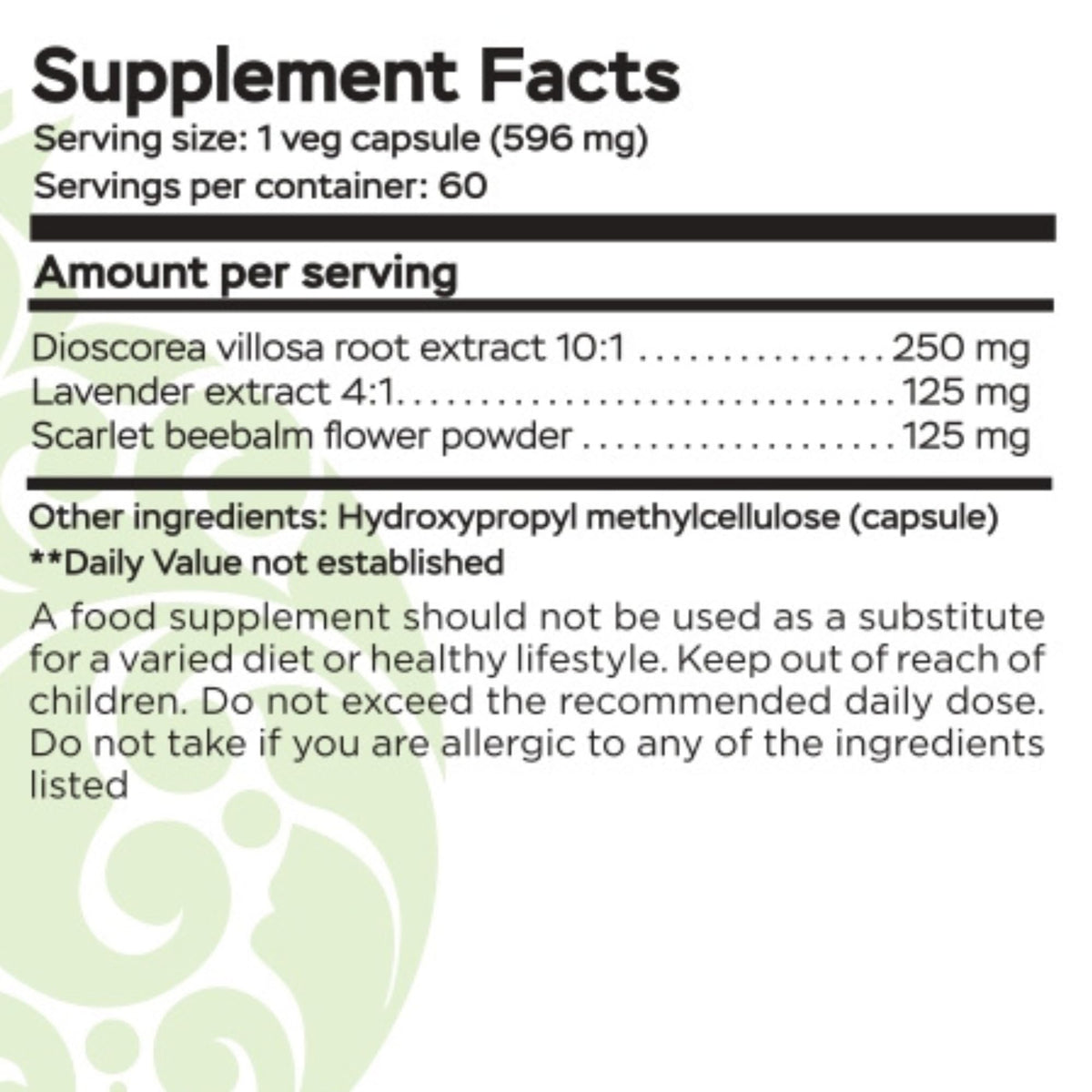 RaDoTech Wild Yam Root Menopause Support - 60 Vegetarian Capsules - image 5