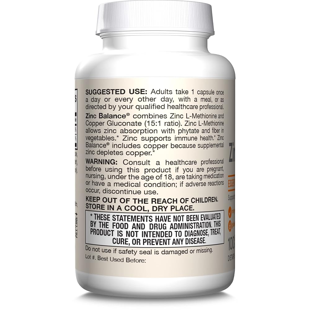 Jarrow Formulas Zinc Balance 15 mg Immune Support - 100 Servings - image 9