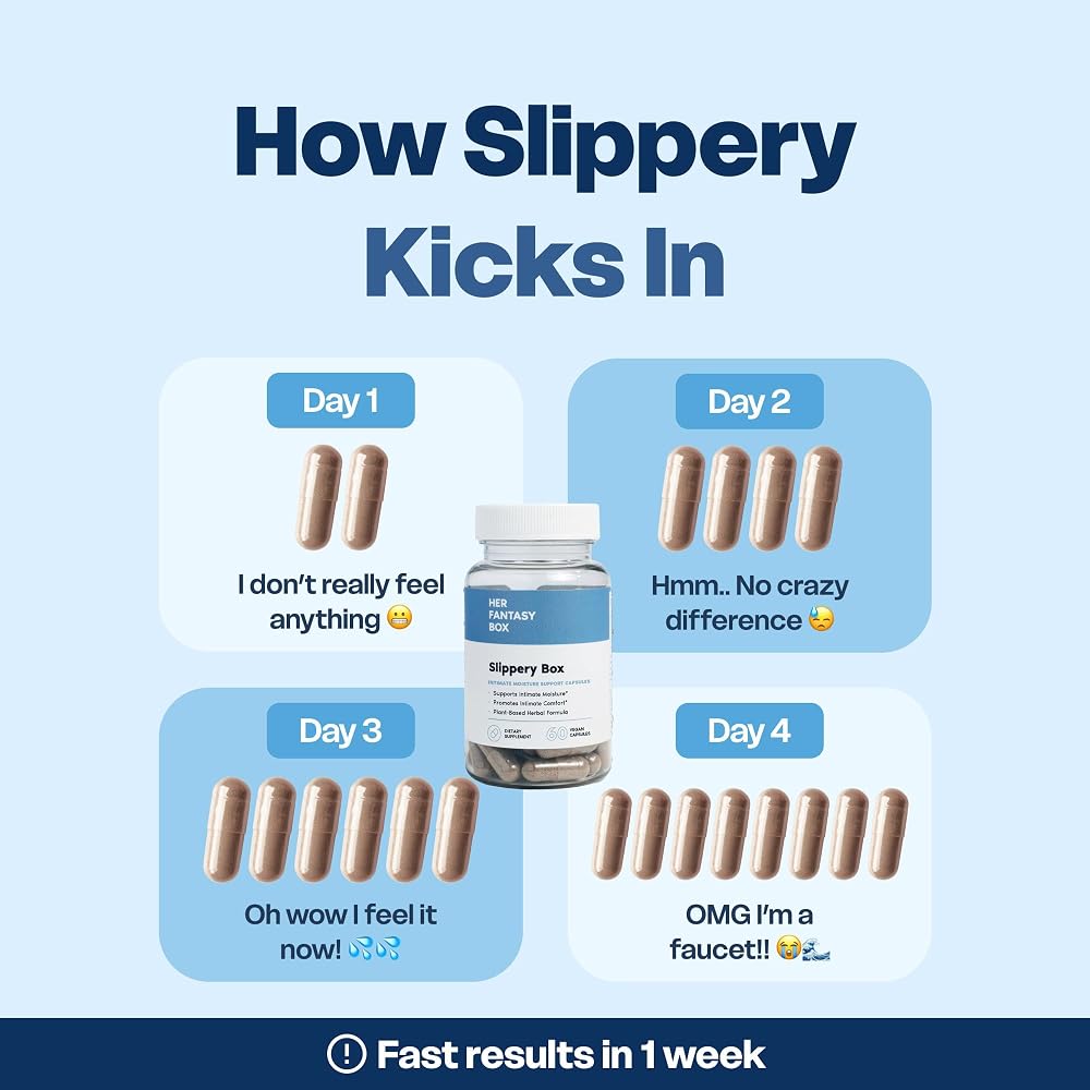 Her Fantasy Box Slippery Elm Capsules for Intimate Wellness - 60 Vegan Capsules - image 5
