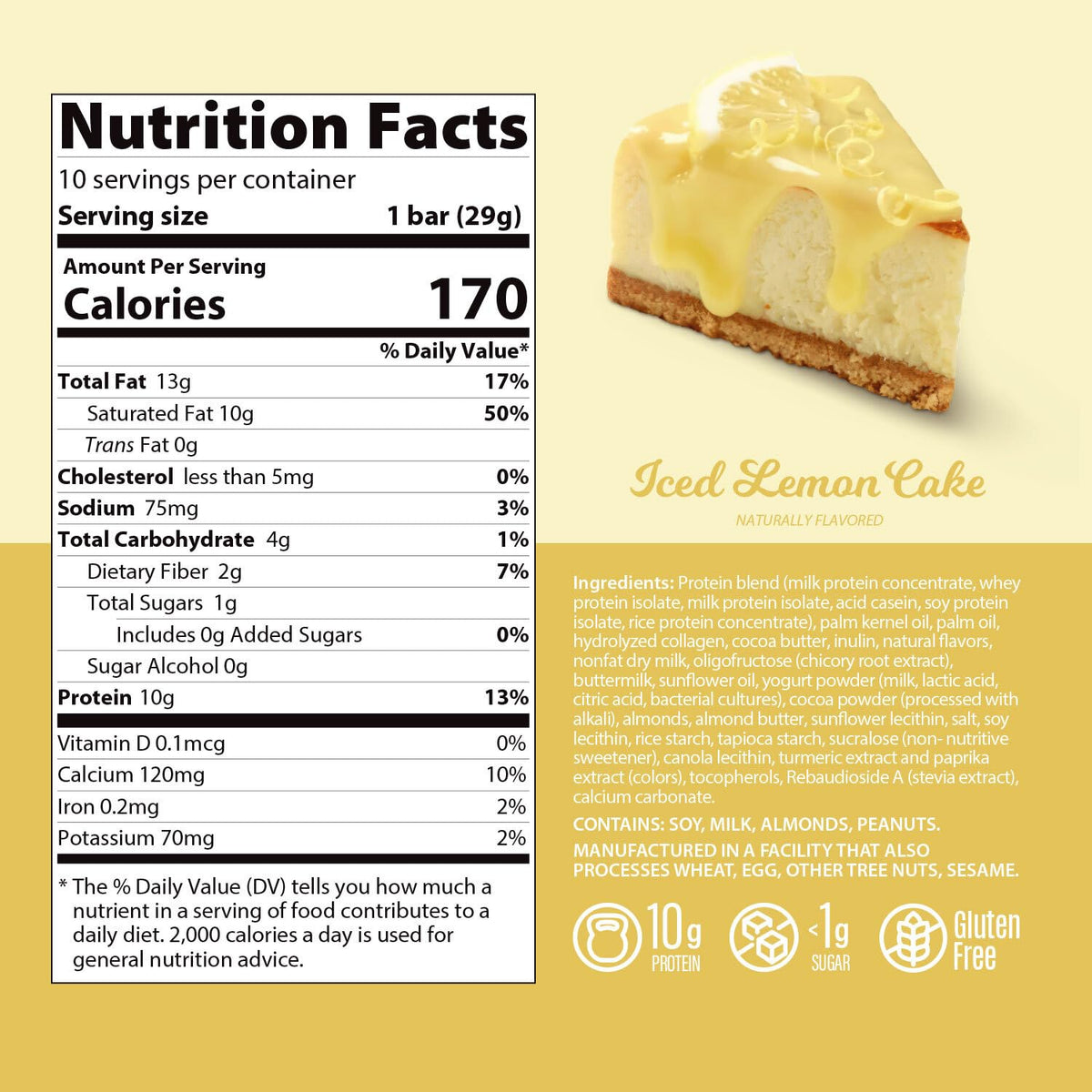 Genius Gourmet Gluten Free Keto Protein Bar