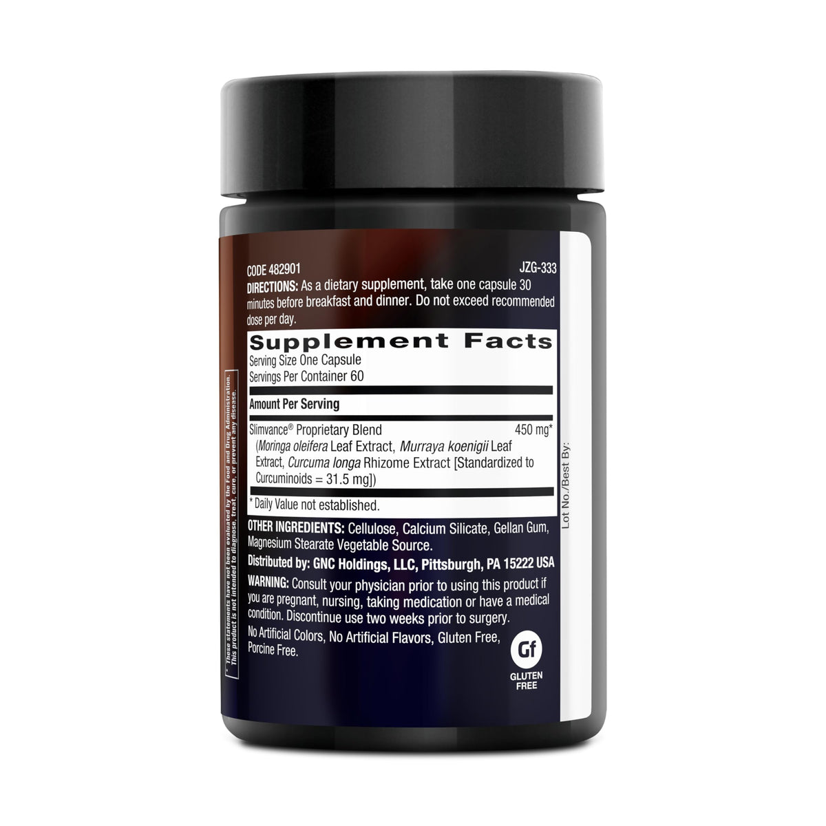BodyDynamix Slimvance Core Slimming Complex Stimulant Free - 60 Capsules - image 2