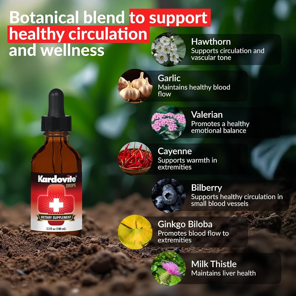Kardovite Herbal Circulation Support Drops - 100ml - image 2