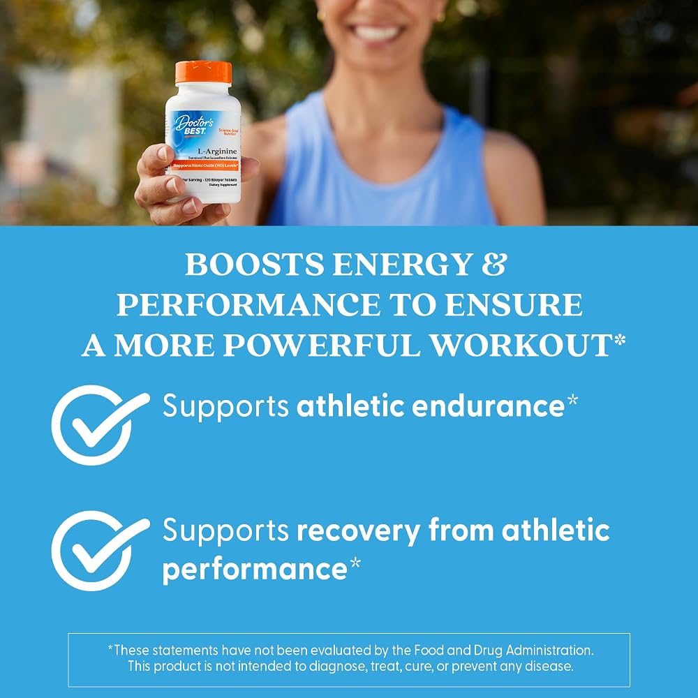 Doctor's Best L-Arginine Supplement - 120 Tablets - image 5