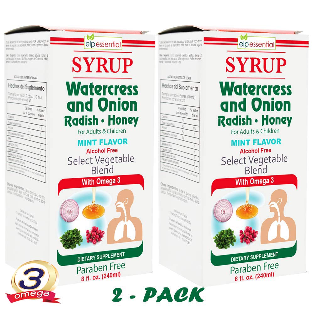 ELP ESSENTIAL Watercress and Onion Radish Honey Syrup - 16 Fl Oz