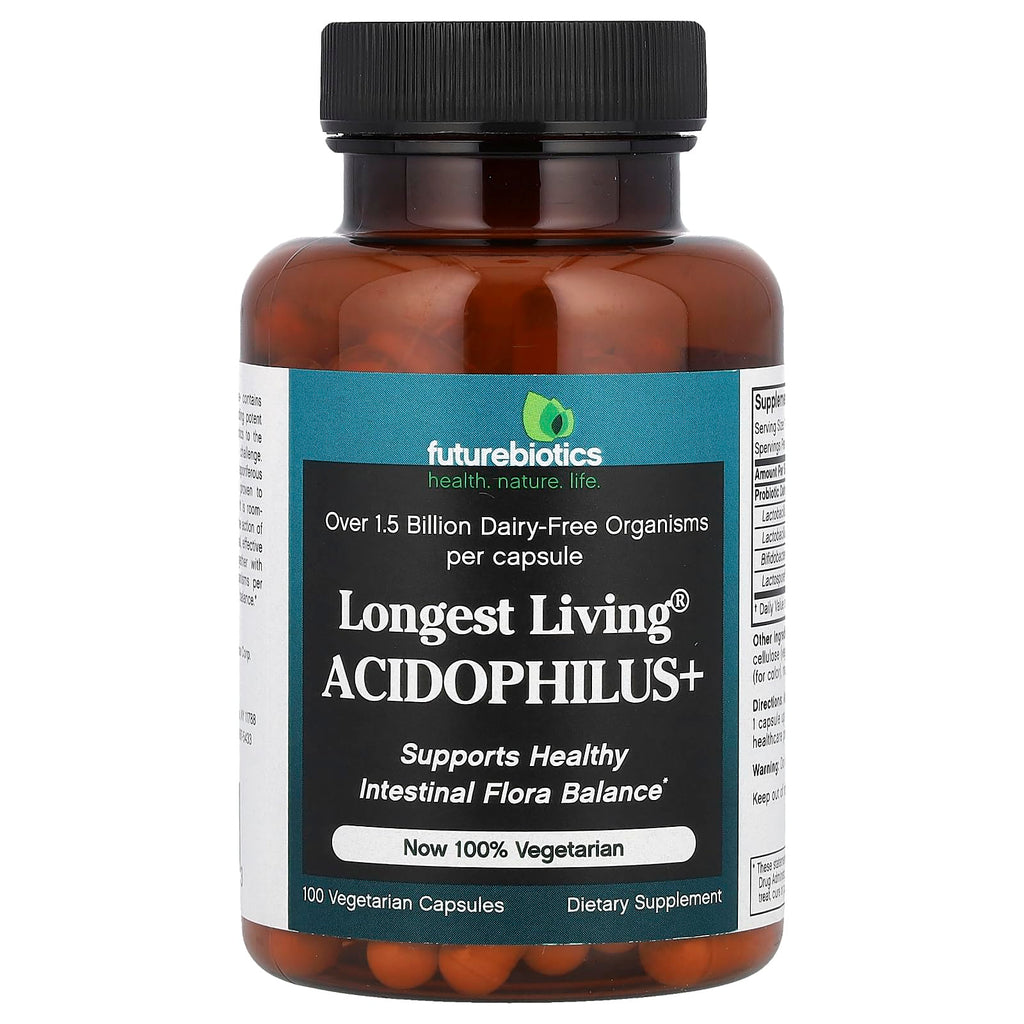 Futurebiotics Longest Living Acidophilus Plus - 100 Capsules