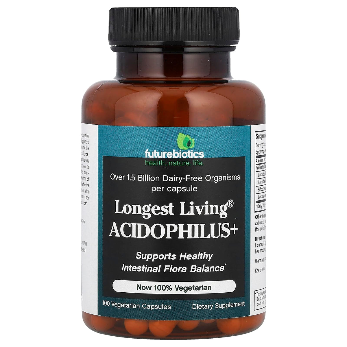 Futurebiotics Longest Living Acidophilus Plus - 100 Capsules