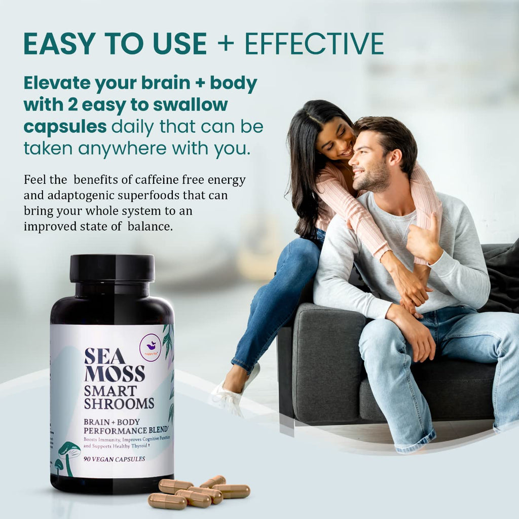 HAPPY FOX Irish Sea Moss & Mushroom Complex - 90 Vegan Capsules - image 6