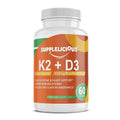 Supplelicious K2 + D3 with Calcium Bone & Heart Health - 60 Capsules