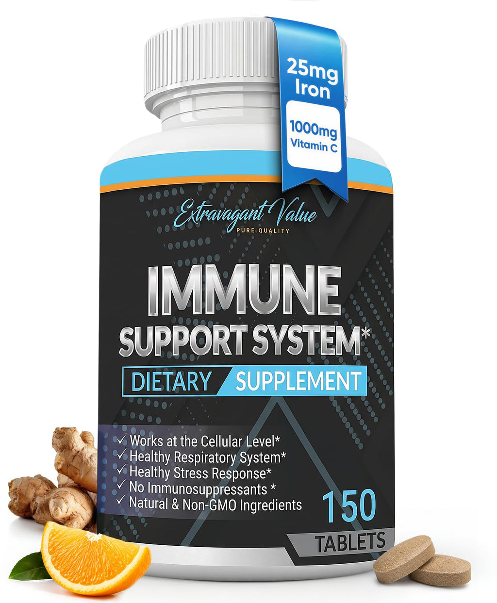 Extravagant Value Iron & Vitamin C Supplement - 150 Tablets