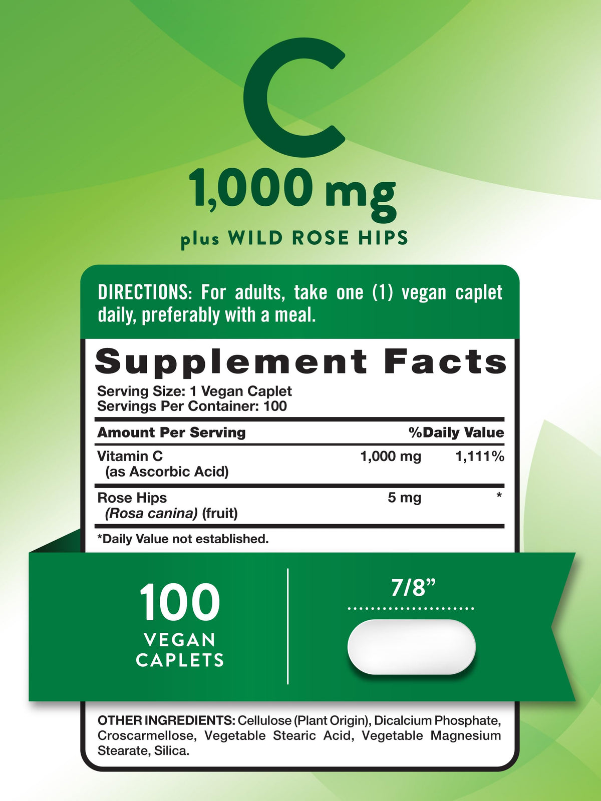 Nature's Truth Vitamin C 1000 mg with Rose Hips - 100 Caplets - image 2