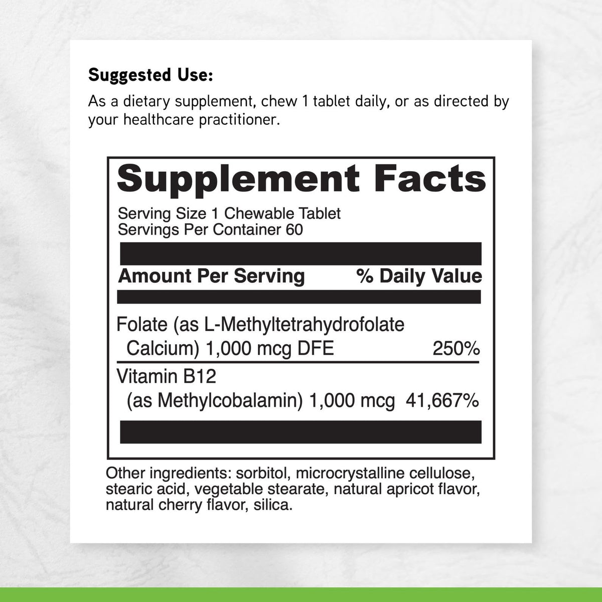 DAVINCI Labs Active Folate B12 Chewable - 60 Tablets - image 6