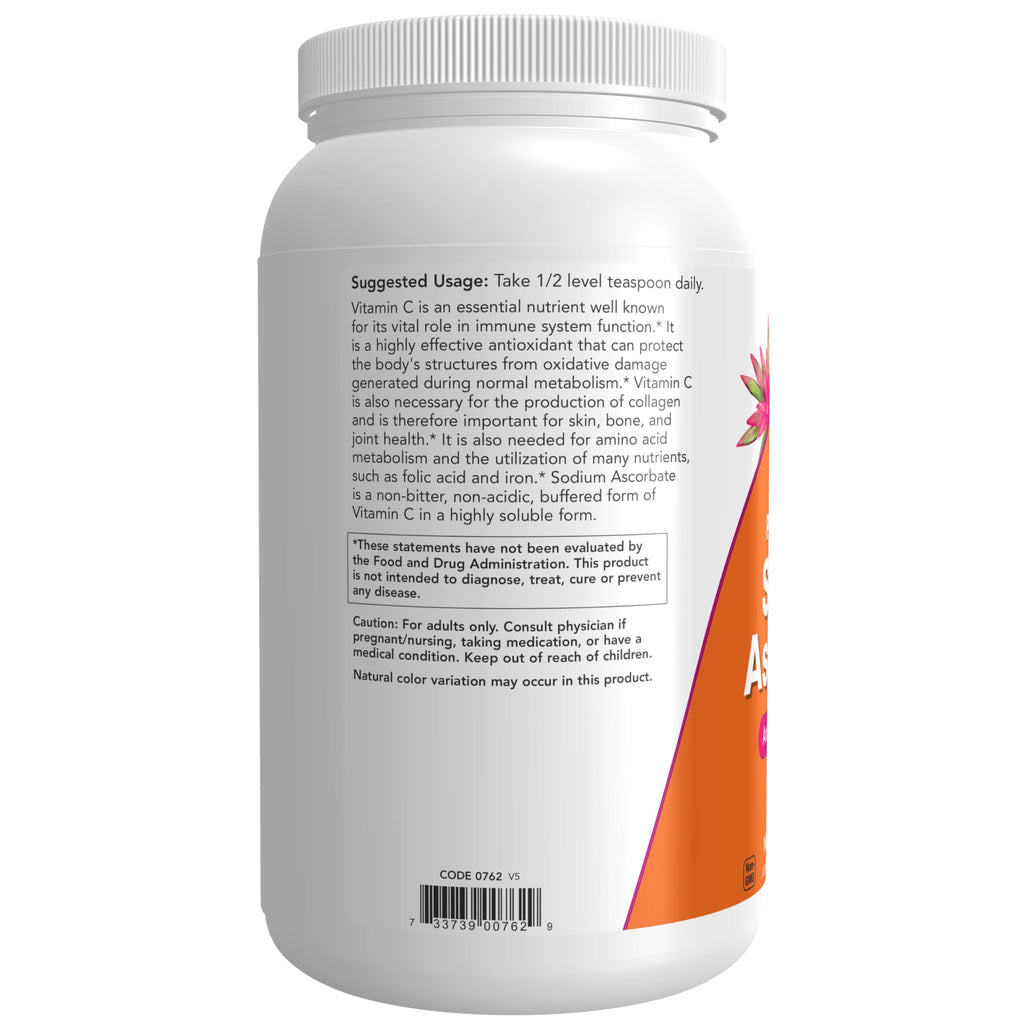 Now Foods Sodium Ascorbate Powder, Buffered, Antioxidant Protection