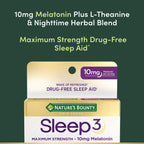 Nature's Bounty Sleep3 Melatonin 10mg