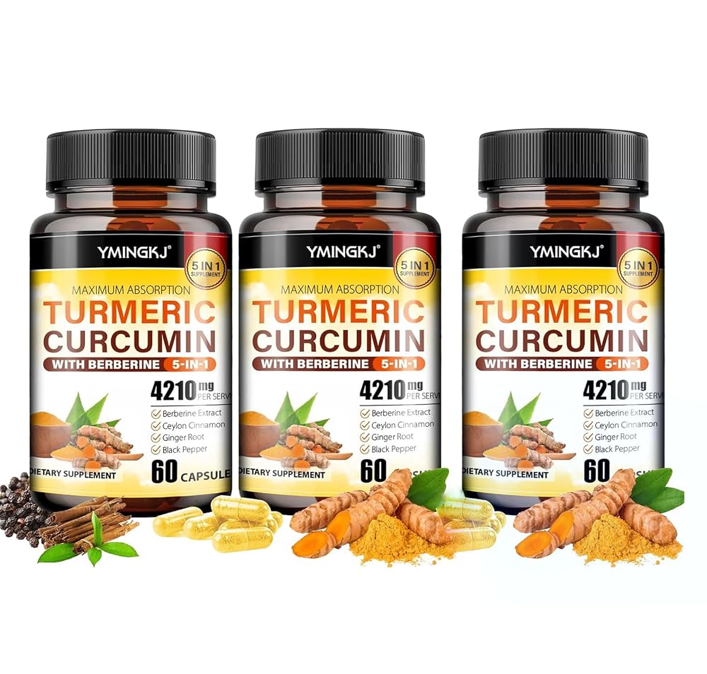 YMINGKJ Turmeric Curcumin Supplement with Black Pepper