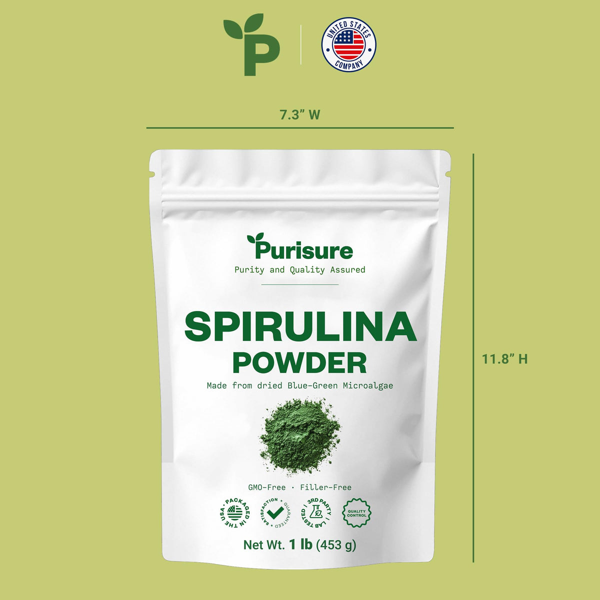 Purisure Spirulina Powder - 453g - image 7