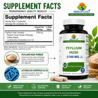 Brieofood Psyllium Husk Fiber with Acidophilus - 250 Capsules - image 2