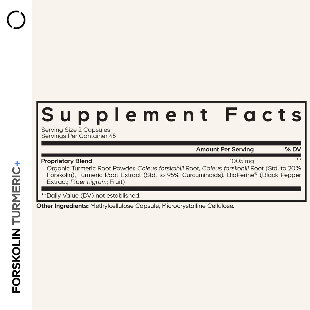 Codeage Forskolin Turmeric 95% Curcuminoids with BioPerine - 90 Capsules - image 2