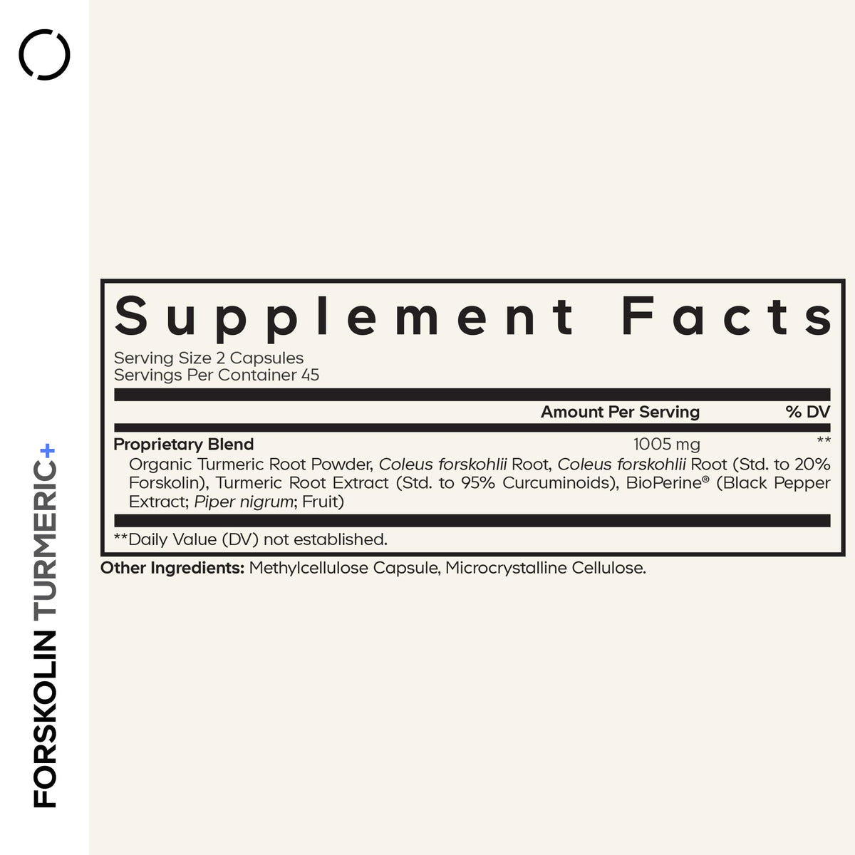 Codeage Forskolin Turmeric 95% Curcuminoids with BioPerine - 90 Capsules - image 2