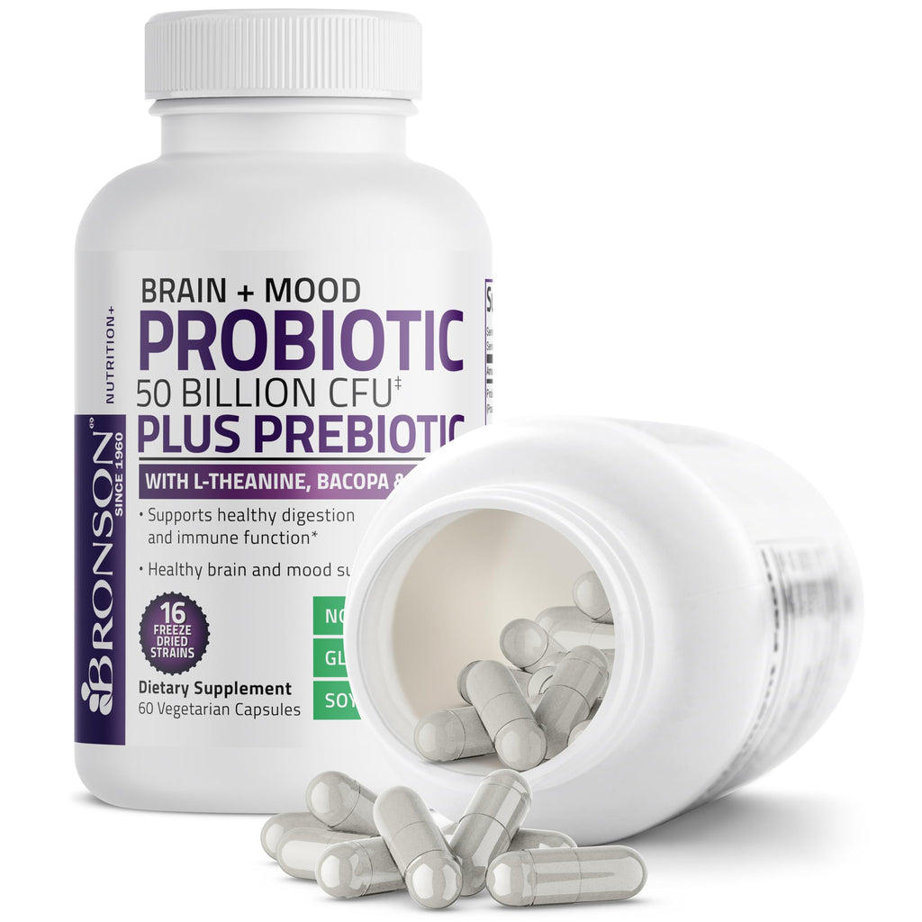 Bronson Brain + Mood Probiotic 50 Billion CFU - 60 Capsules - image 7