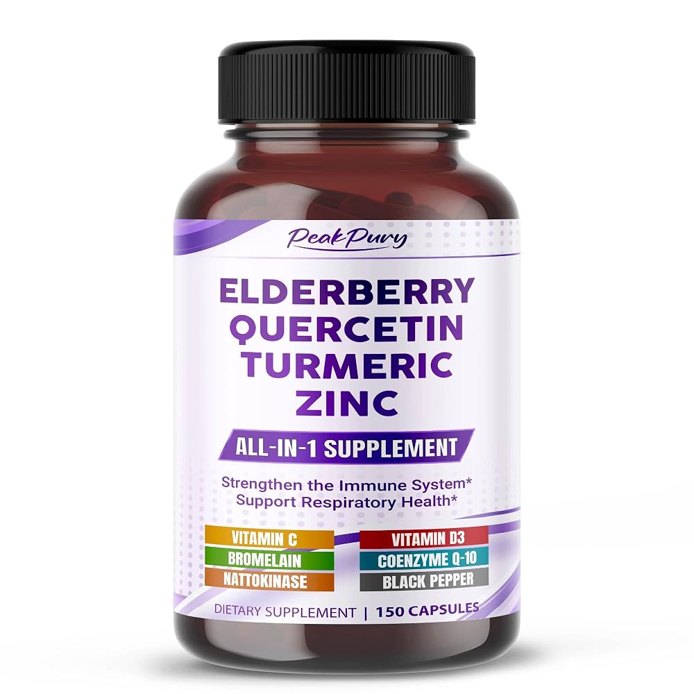 PeakPury Elderberry 10-in-1 with Quercetin & Zinc - 150 Capsules