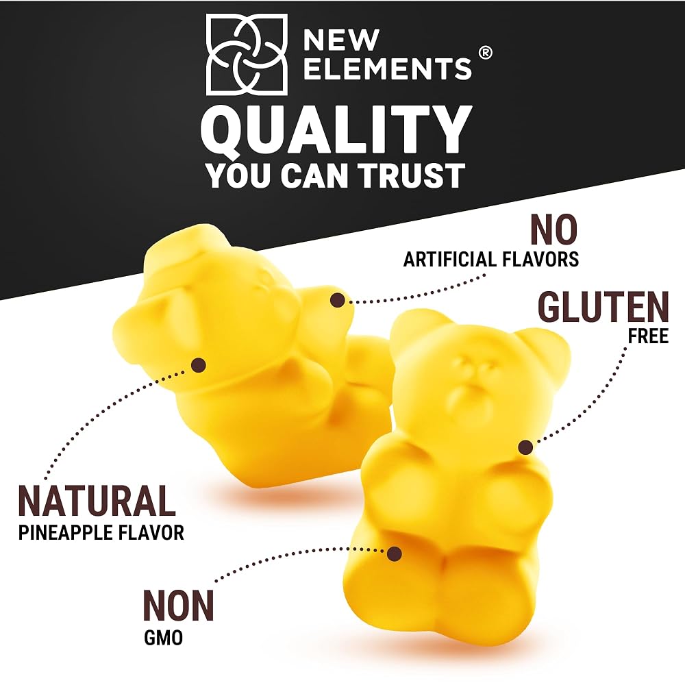 New Elements Magnesium Glycinate Gummies 500mg with Vitamin B6 - 60 Count - image 8