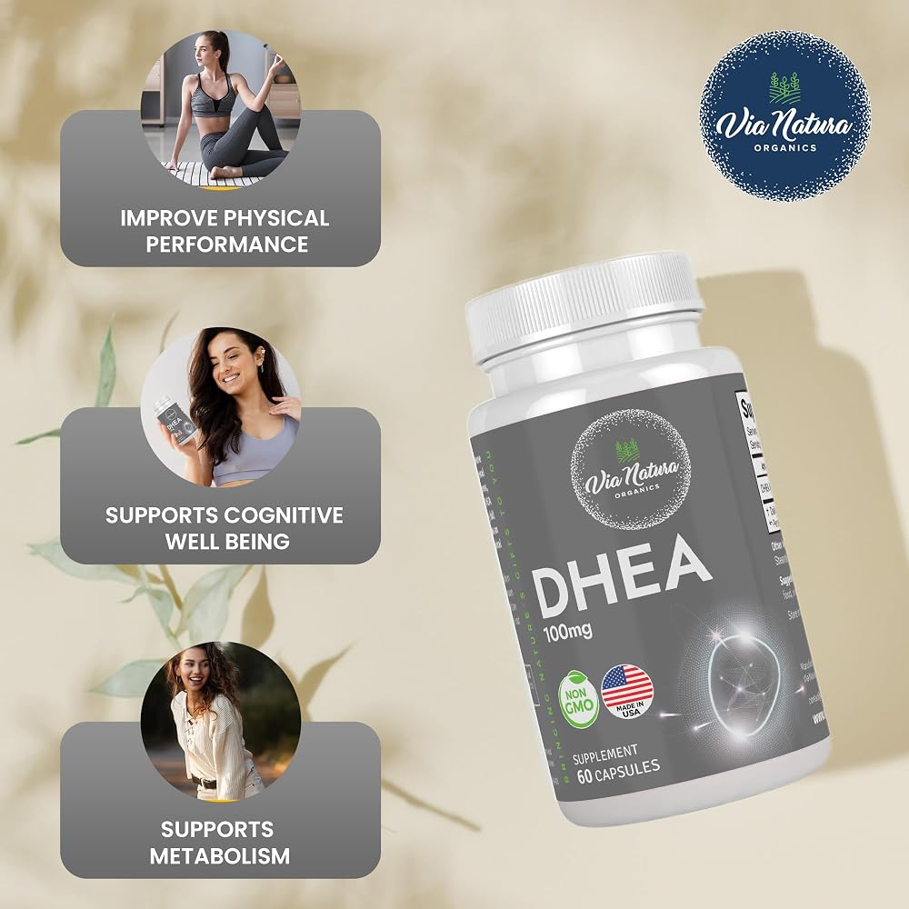 Via Natura Organics DHEA 100mg - 60 Capsules - image 2