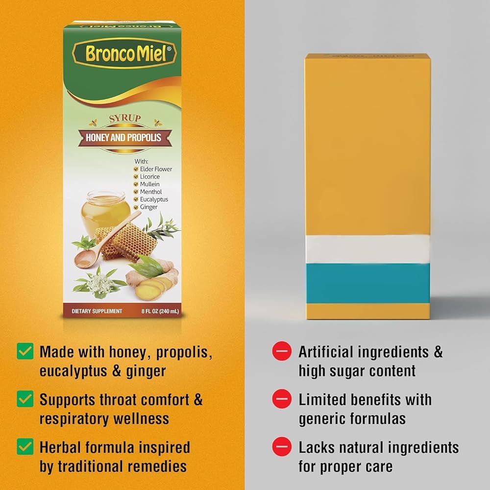BroncoMiel Honey Propolis & Elderflower Syrup Immune Support - 8 fl oz - image 8
