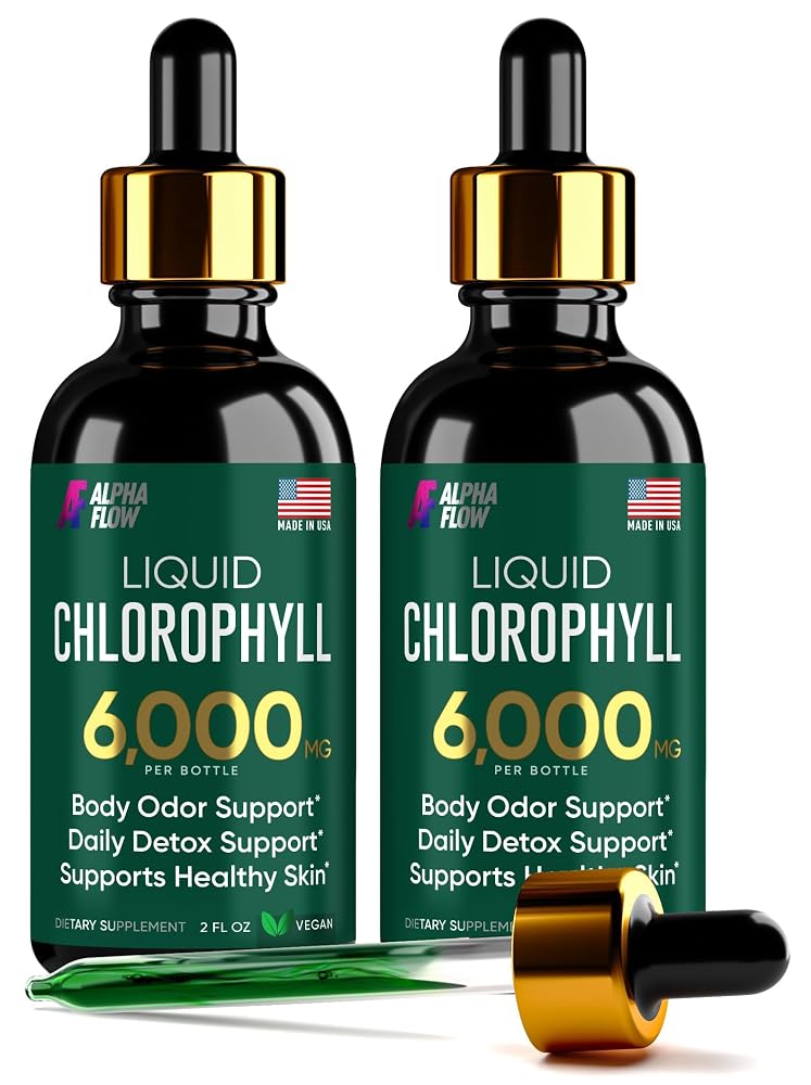 Alpha Flow Liquid Chlorophyll 600mg - 2 Pack