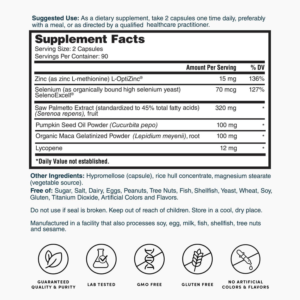 Nature's Lab Prostate Formula Saw Palmetto - 180 Capsules - image 5