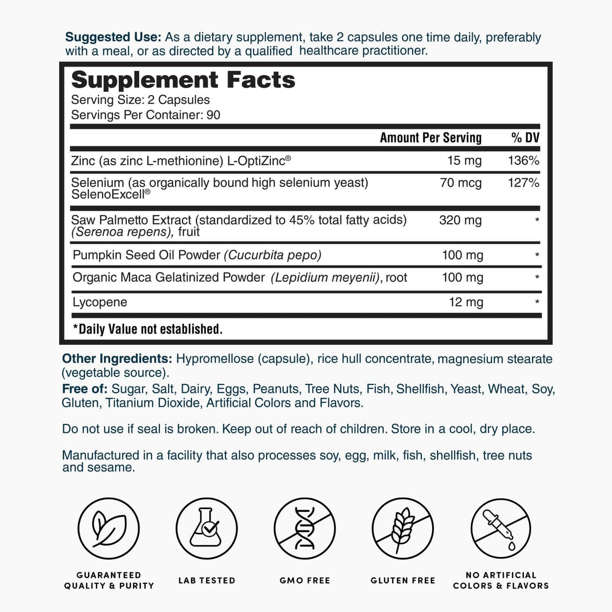 Nature's Lab Prostate Formula Saw Palmetto - 180 Capsules - image 5
