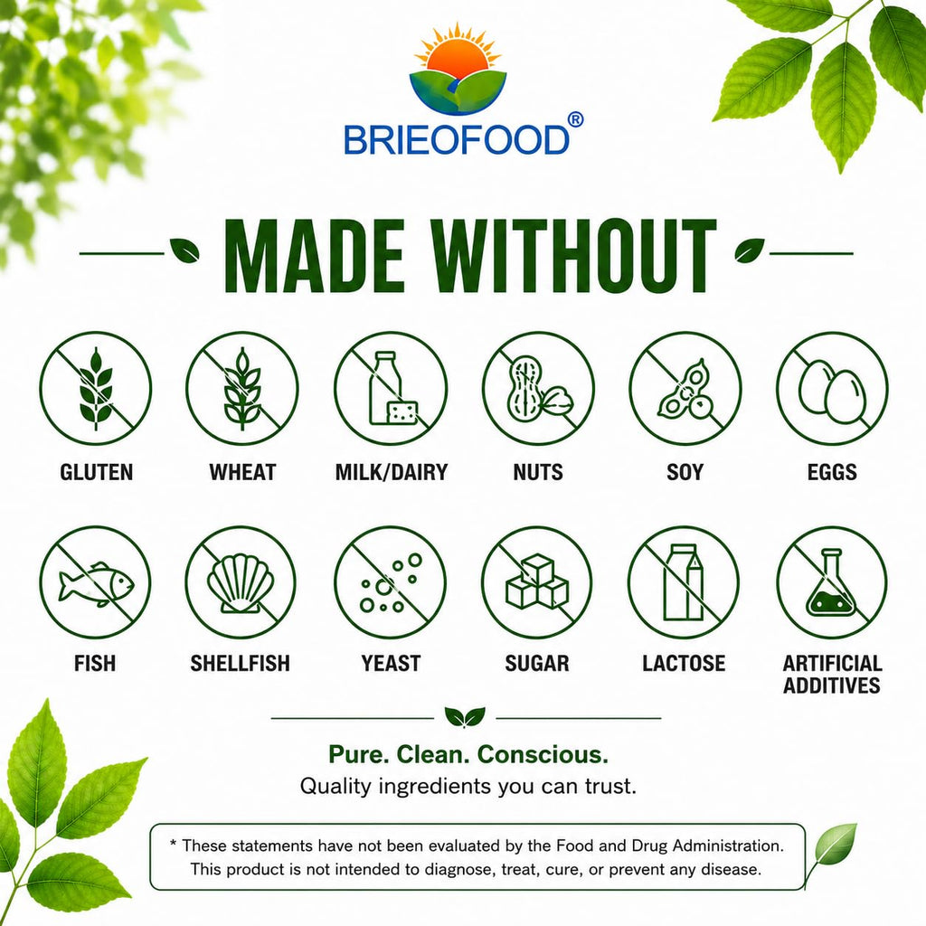 Brieofood Broccoli Sprout Extract 1000 mg - 240 Capsules - image 6