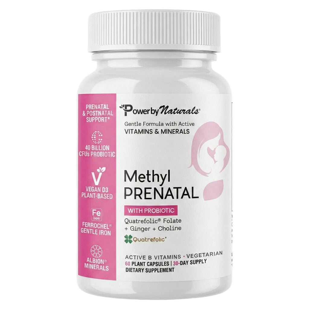 Power By Naturals Methyl Prenatal with Probiotics - 60 Capsules