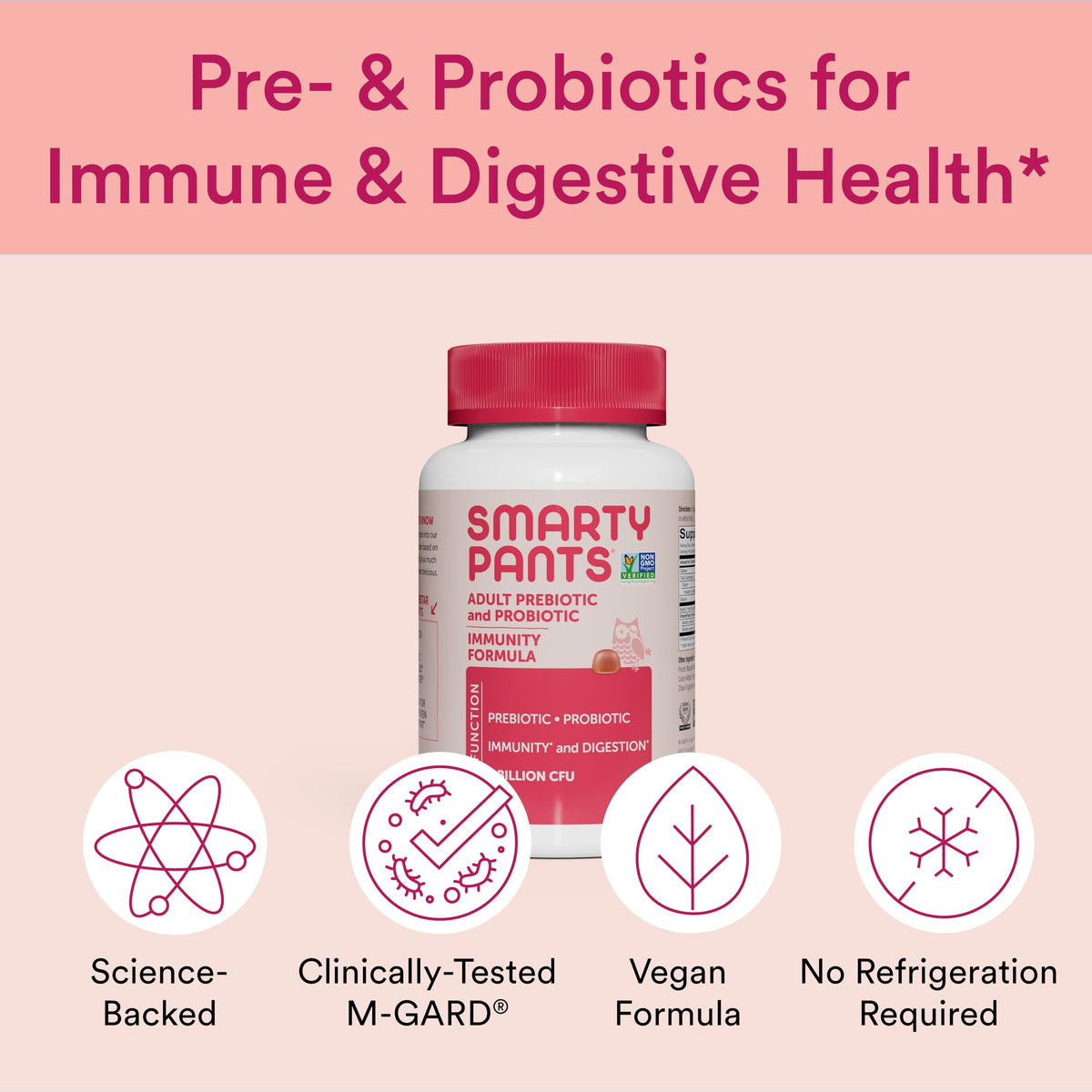 SmartyPants Adult Probiotic & Prebiotic Gummies - 60 Gummies - image 3